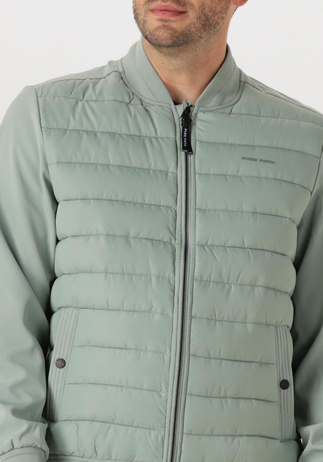 PURE PATH Heren Jassen Regular Fit Padded Jackets Groen
