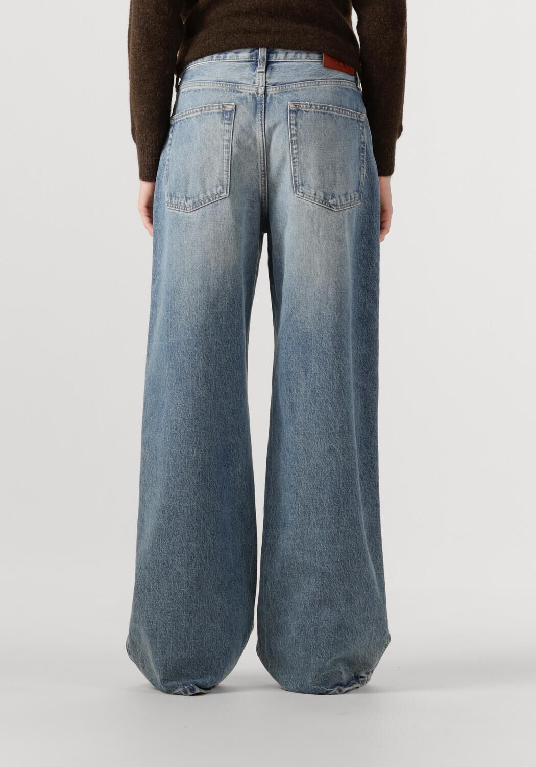 CALVIN KLEIN Dames Jeans The Wide Leg Blue Gulf Lichtblauw