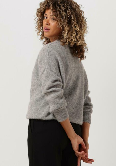 Grijze SUMMUM Vest CARDIGAN FEATHER LIGHT ALPACA KNIT - large