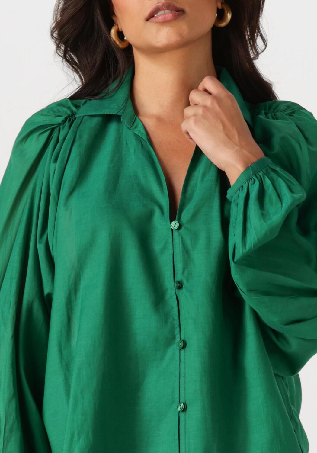 POM AMSTERDAM Dames Blouses Lena Meadow Groen