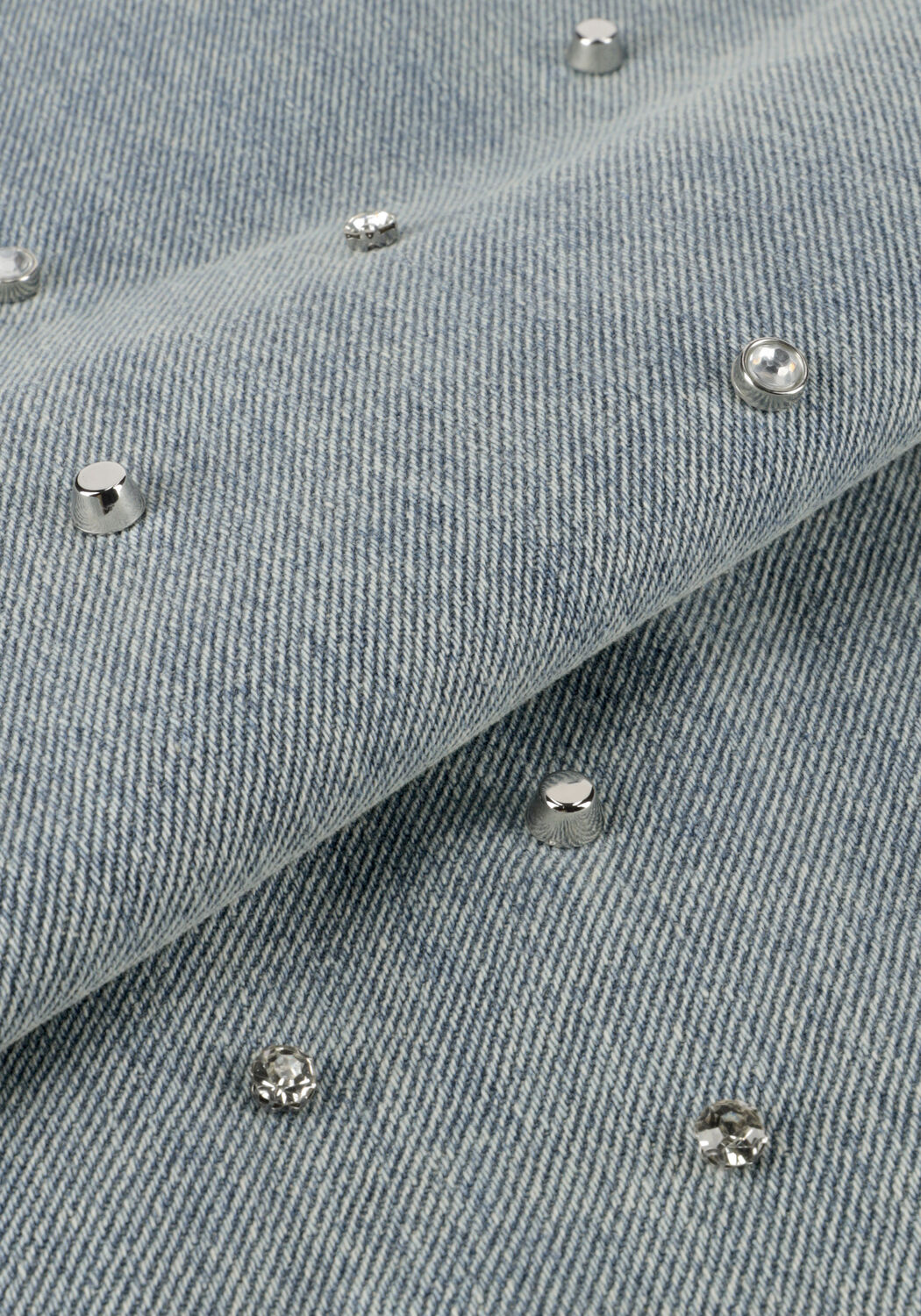 Blauwe ALIX THE LABEL Straight leg jeans LADIES WOVEN EMBELLISHED DENIM PANTS - large