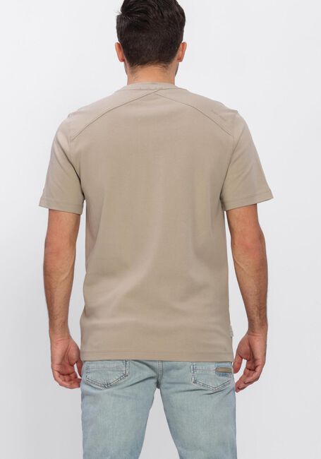 Beige CAST IRON T-shirt REGULAR FIT INTERLOCK - large