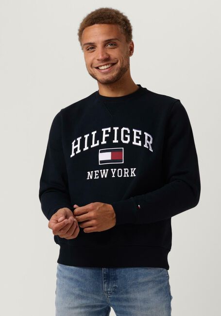 Donkerblauwe TOMMY HILFIGER Trui MODERN VARSITY SWEATSHIRT - large