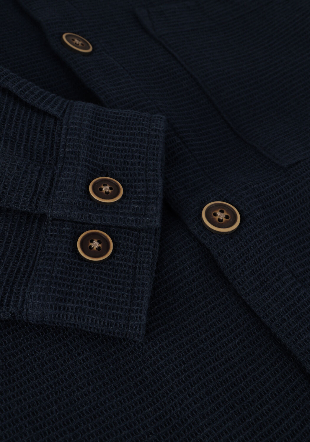 Donkerblauwe ANERKJENDT Overshirt AKOSCAR STRUCTURE OVERSHIRT - large