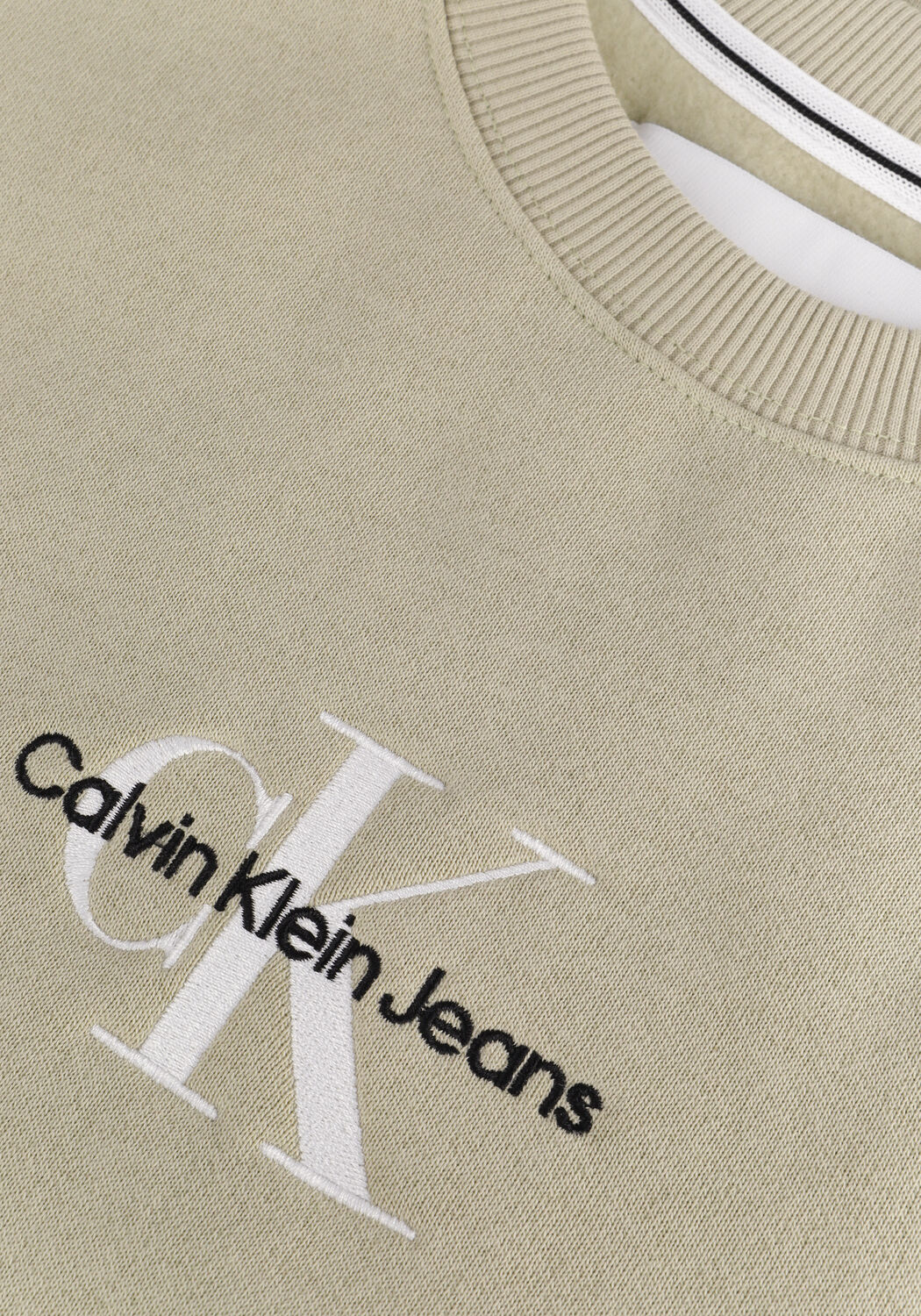 Zand CALVIN KLEIN Sweater MONOGRAM LOGO CREW NECK - large