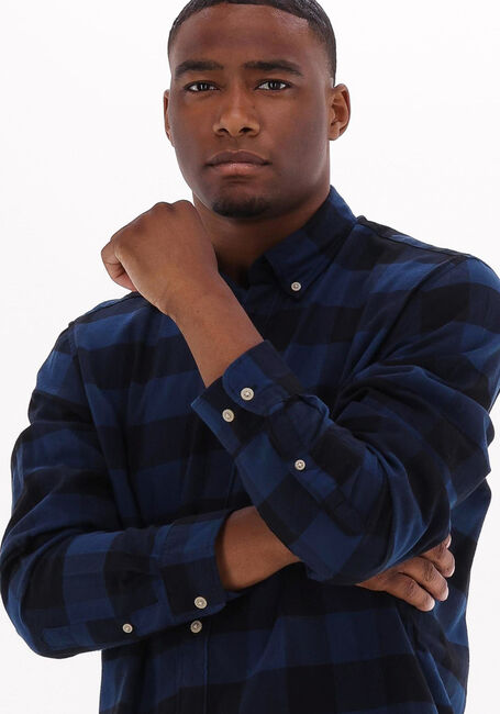 Blauwe SELECTED HOMME Casual overhemd SLIMFLANNEL SHIRT LS W NAW - large
