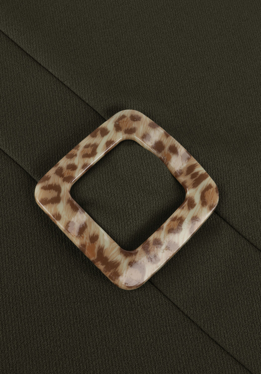 Donkergroene ANA ALCAZAR Mini jurk DRESS LEO BUCKLE - large