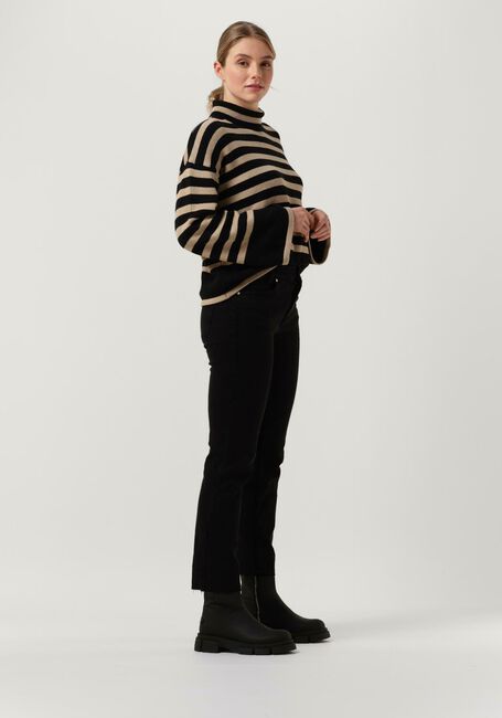 Zwarte MY ESSENTIAL WARDROBE Coltrui SILA STRIPED KNIT ROLLNECK - large