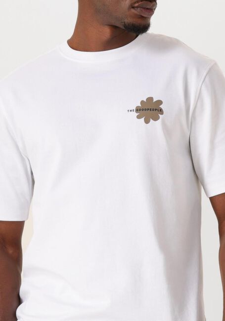 Witte THE GOODPEOPLE T-shirt TOBIAS - large