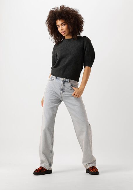 Grijze NEO NOIR Top MARTHA BOW KNIT TEE - large