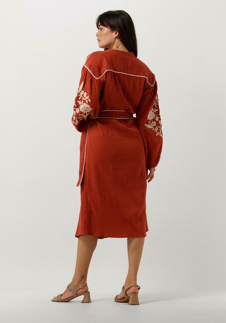 Rode STELLA FOREST Midi jurk E24RO012 - large