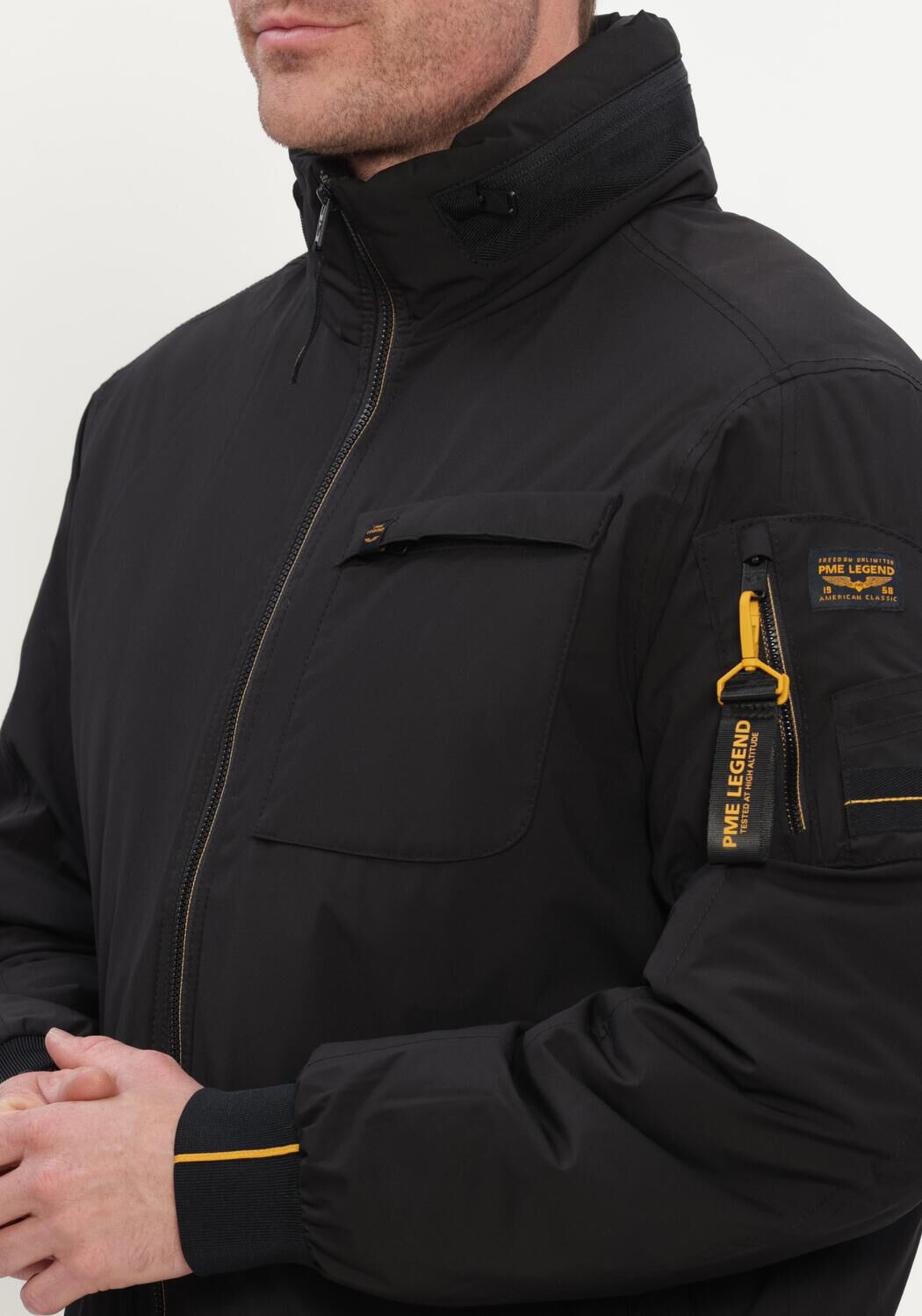 Zwarte PME LEGEND Jack FLIGHT JACKET HAVIL-SKY MACH 6 - large