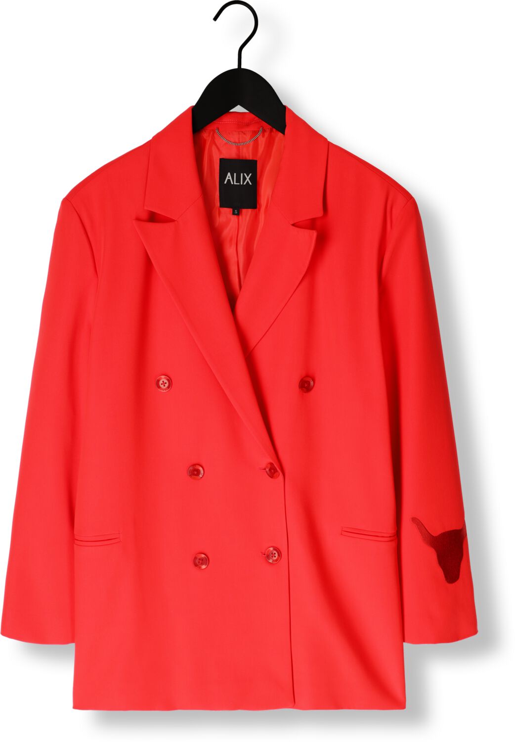 ALIX THE LABEL Dames Blazers Ladies Woven Oversized Blazer Rood