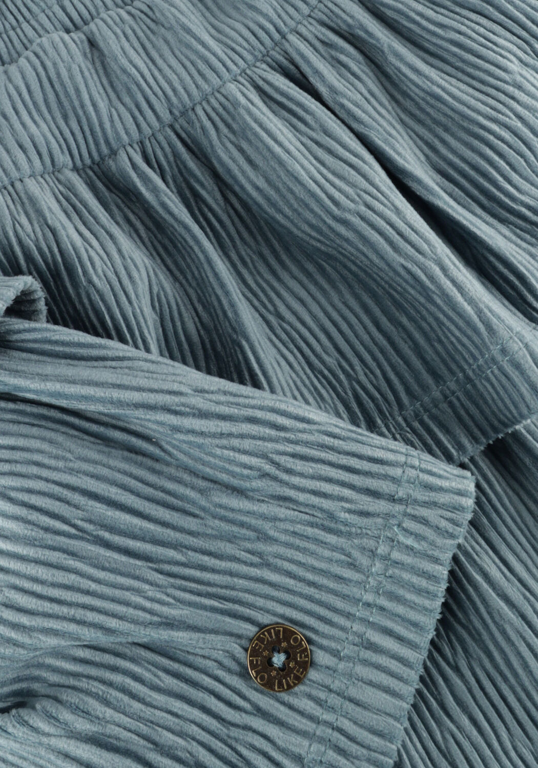 Blauwe LIKE FLO Minirok HILA VELVET SKIRT - large