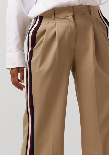 Beige TOMMY HILFIGER Wijde broek WIDE LEG PLEATED PANT - large