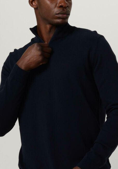 Donkerblauwe SELECTED HOMME Trui SLHBERG HALF ZIP CARDIGAN B - large
