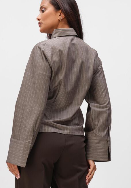 Taupe NEO NOIR Blouses ROSA PINSTRIPE MELANGE SHIRT - large