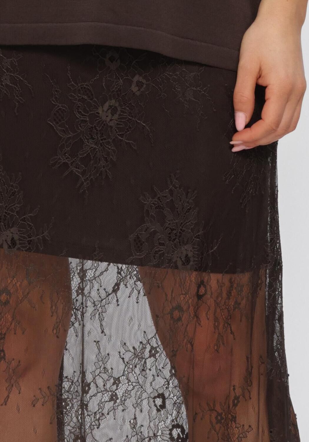 Lichtgrijze MSCH COPENHAGEN Rokken MSCHDUSTY HW SKIRT - large