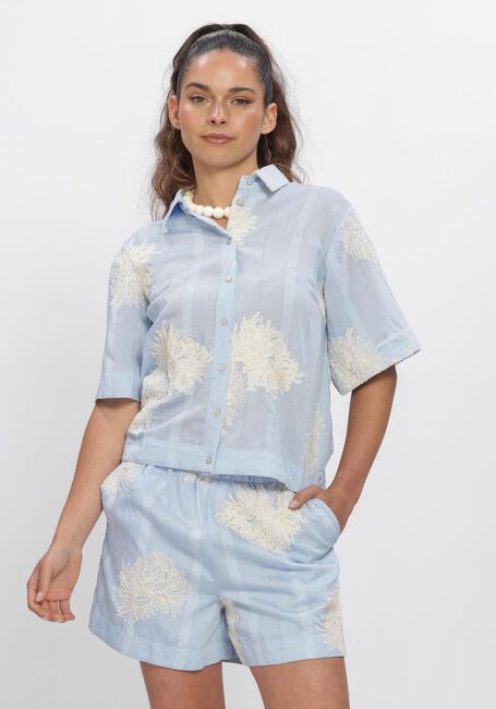 Lichtblauwe Y.A.S. Blouses YASSKANA 2/4 SHIRT - large
