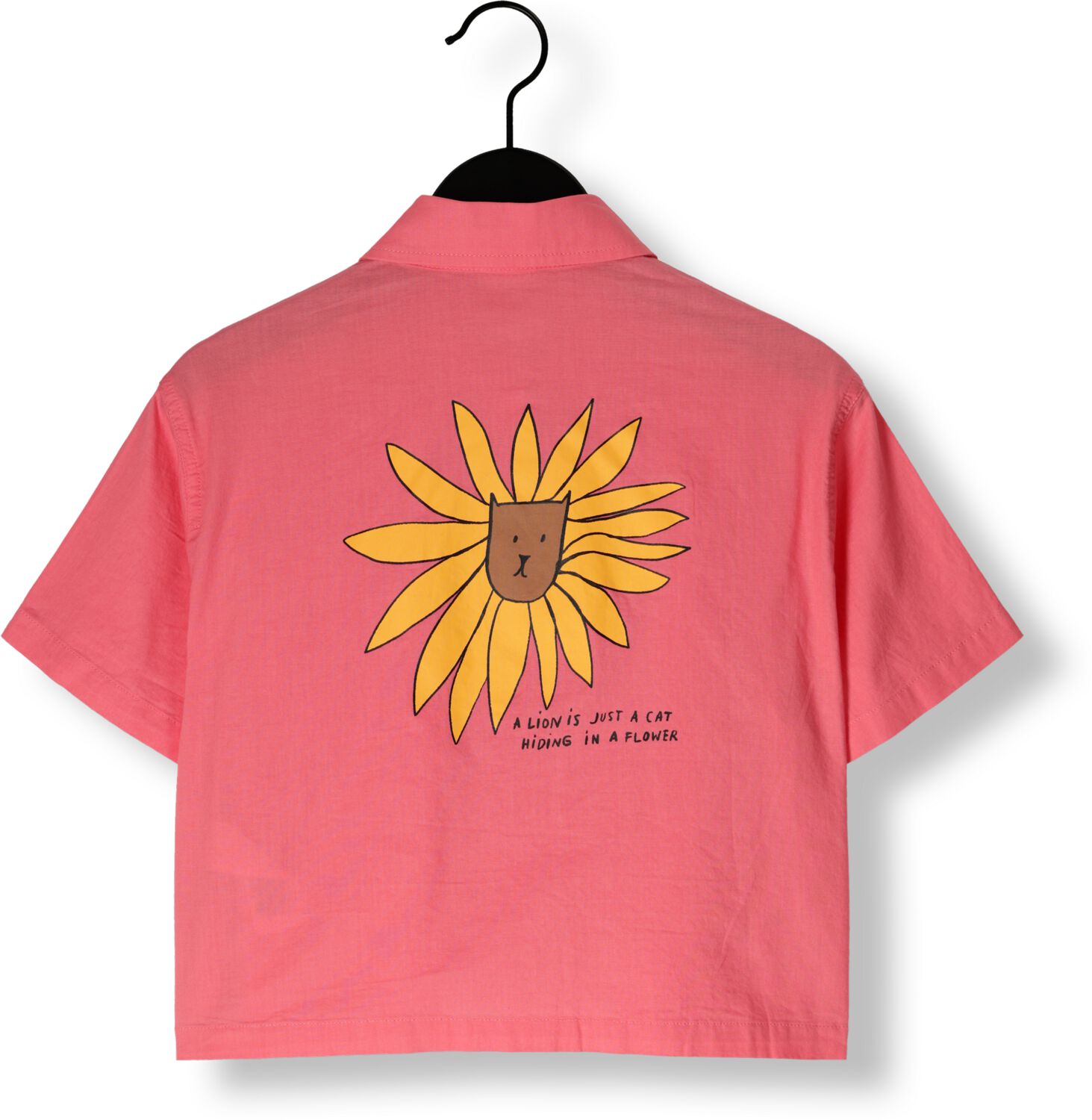 Jelly Mallow Meisjes Blouses Lion Cropped Shirt Roze