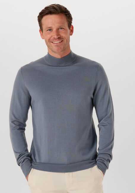 Lichtblauwe PROFUOMO Coltrui PULLOVER MOCK NECK MERINO - large