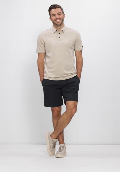 Zand CAST IRON Polo SHORT SLEEVE POLO SLIM FIT POPCORN JERSEY MELANGE - large