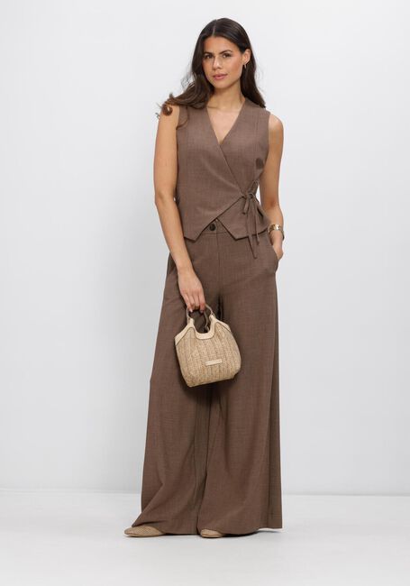 Bruine MSCH COPENHAGEN Wijde broek MSCHDARINA PANTS - large