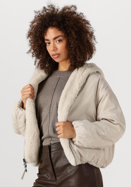 Witte BEAUMONT Faux fur jas MAX JACKET - large