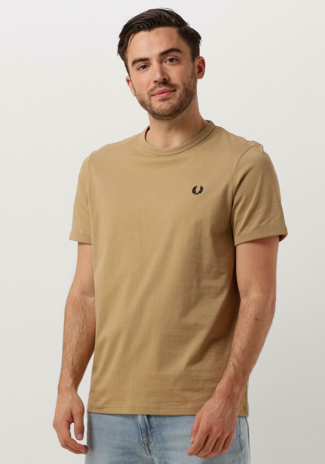 FRED PERRY Heren Polo's & T-shirts Ringer T-shirt Camel