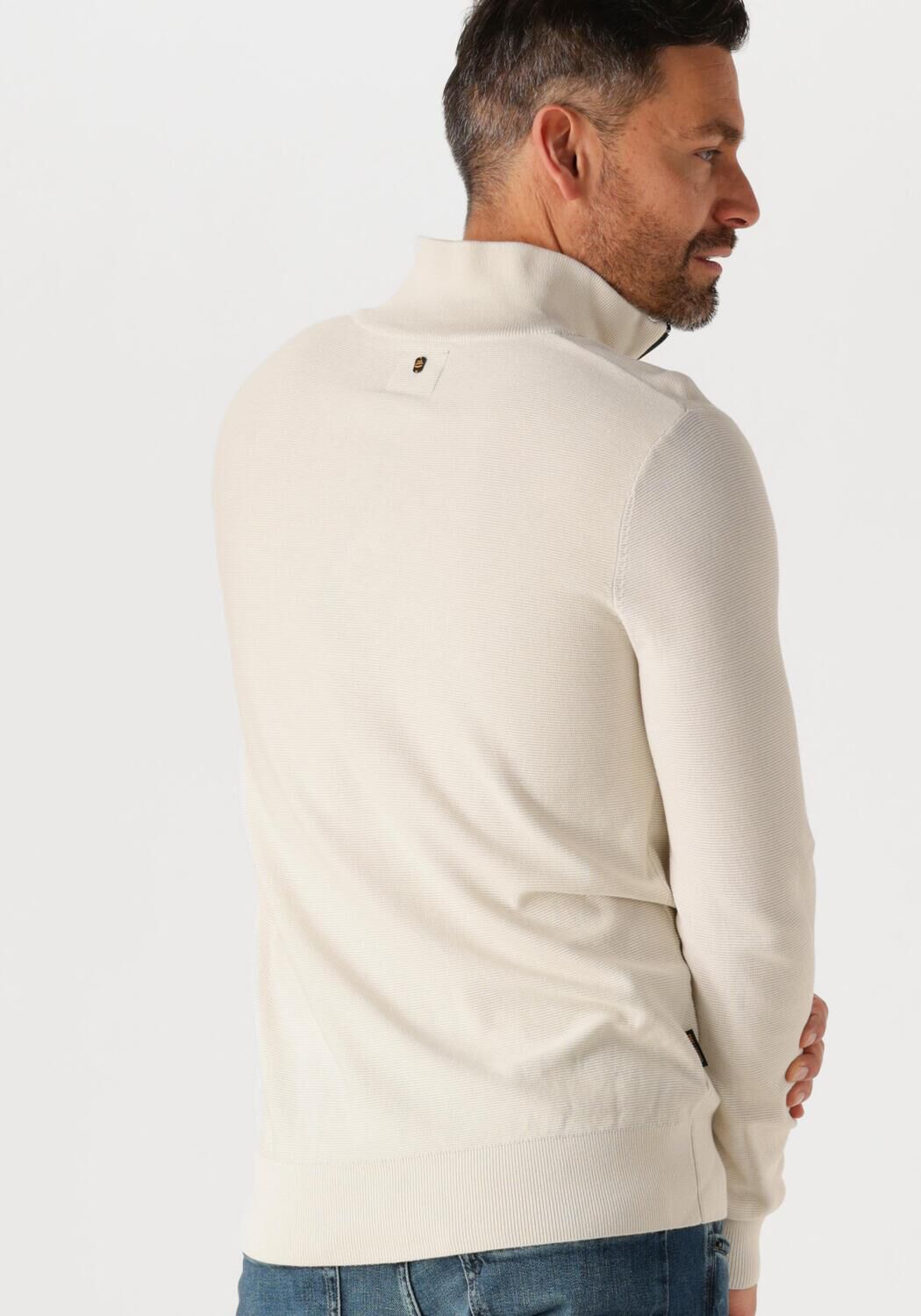 PME LEGEND Heren Truien & Vesten Half Zip Collar Cotton Modal Beige