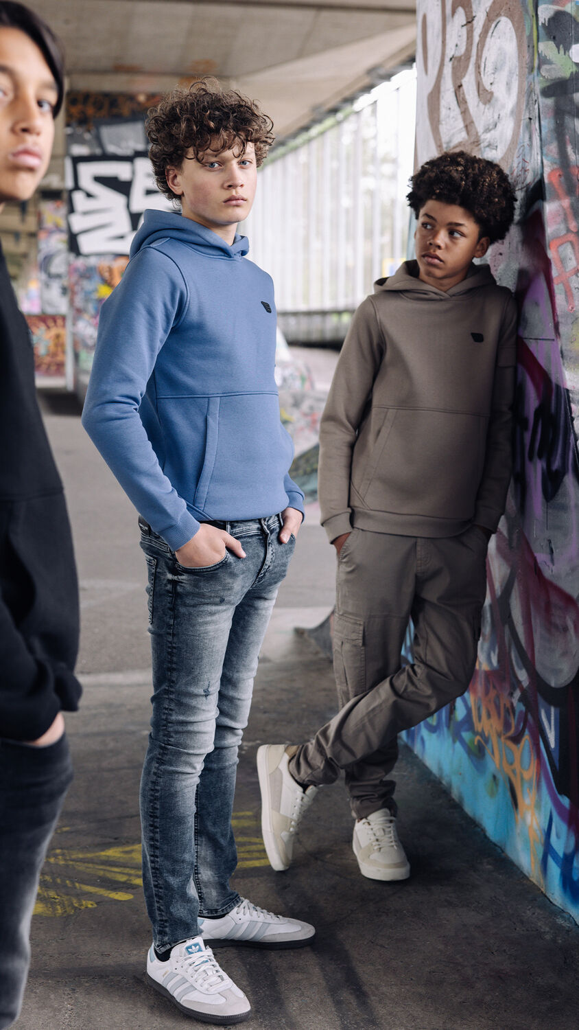 Donkerblauwe BALLIN Slim fit jeans THE NOAH K1306 - large