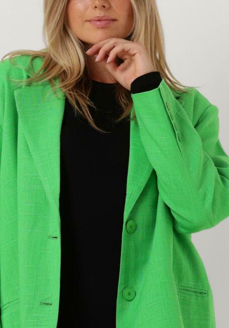 Groene ALIX THE LABEL Blazer LADIES WOVEN BOUCLE OVERSIZED BLAZER - large