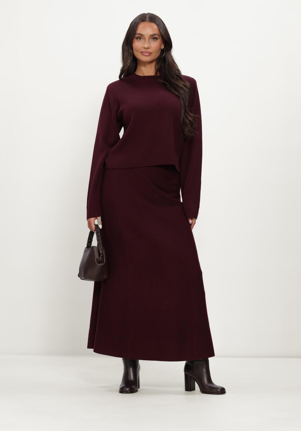 TWIST & TANGO Dames Rokken Felina Knitted Skirt Bordeaux