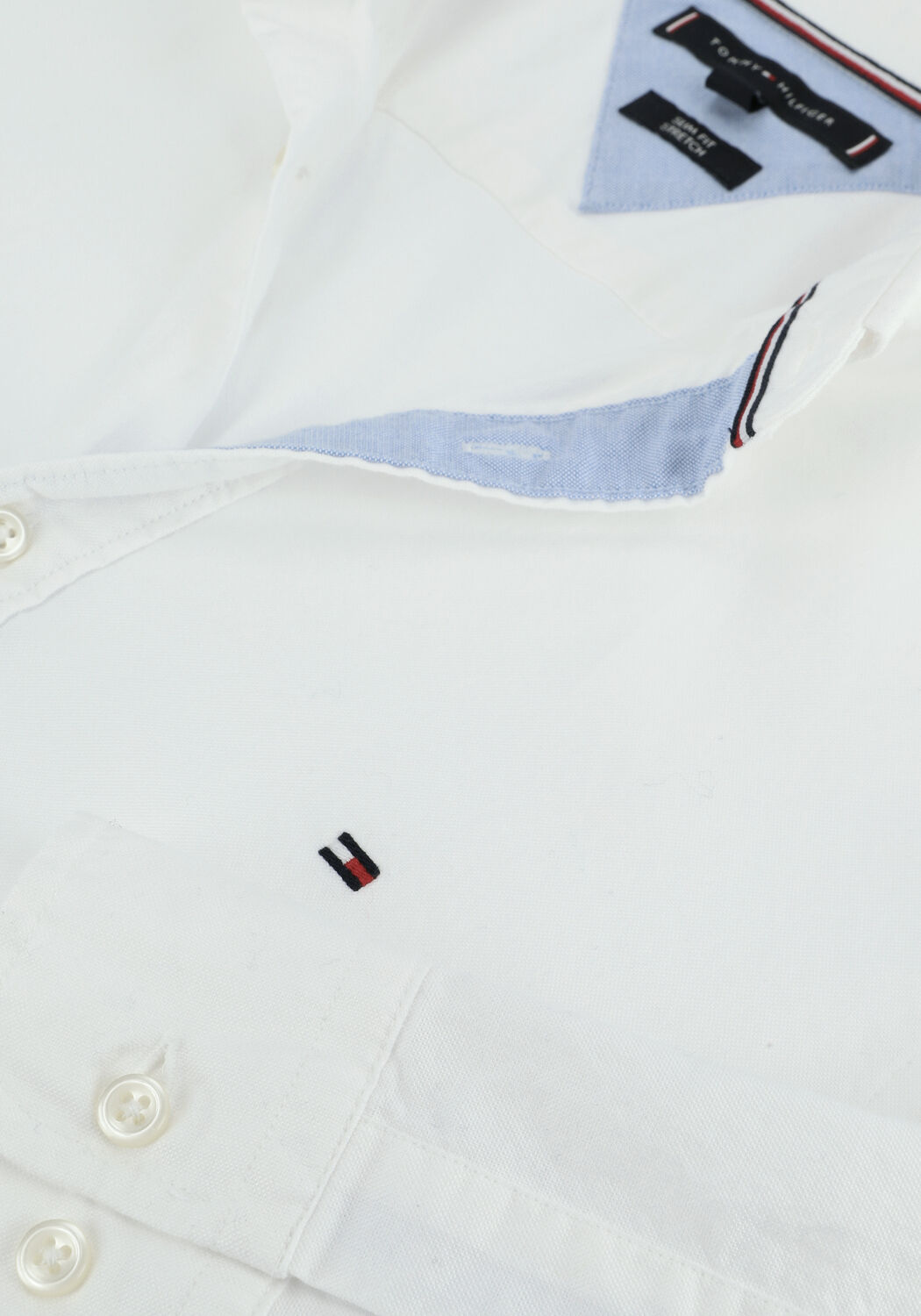 Witte TOMMY HILFIGER Casual overhemd CORE STRETCH SLIM OXFORD SHIRT - large
