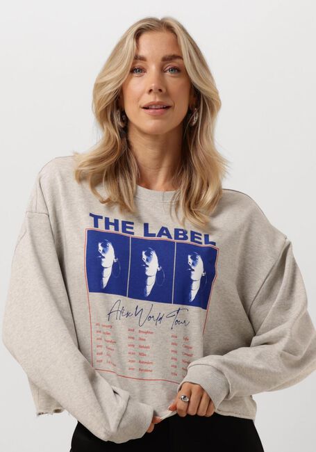 Grijze ALIX THE LABEL Truien/vesten LADIES KNITTED CROPPED WORLD TOUR SWEATER - large