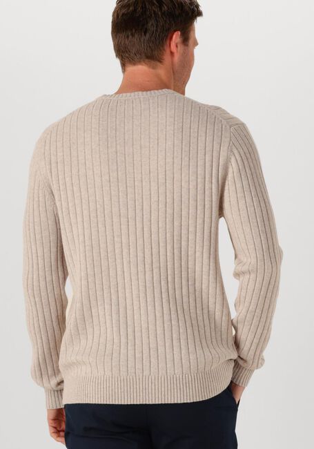 Beige PROFUOMO Trui PULLOVER CREW NECK WOOL BLEND - large