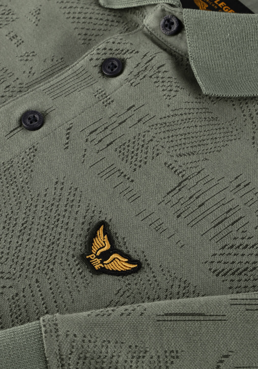 Groene PME LEGEND Polo JACQUARD JERSEY - large