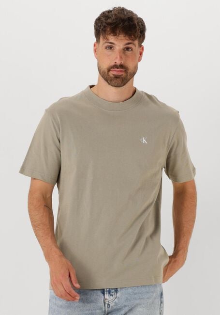 Khaki CALVIN KLEIN T-shirt PAINTED CALVIN KLEIN JEANS TEE - large