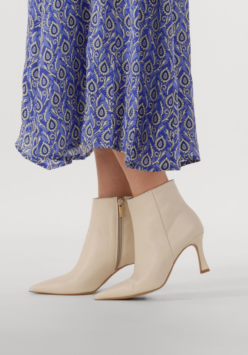 Beige NOTRE-V Enkellaarsjes 19536 - large