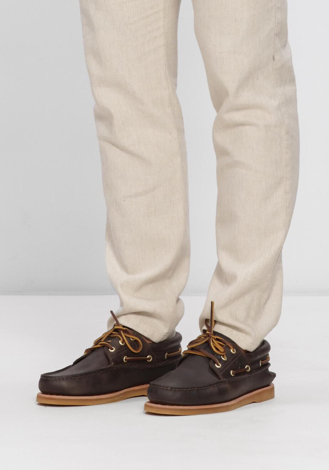 Bruine TIMBERLAND Veterschoenen CRAFTED BOAT - large