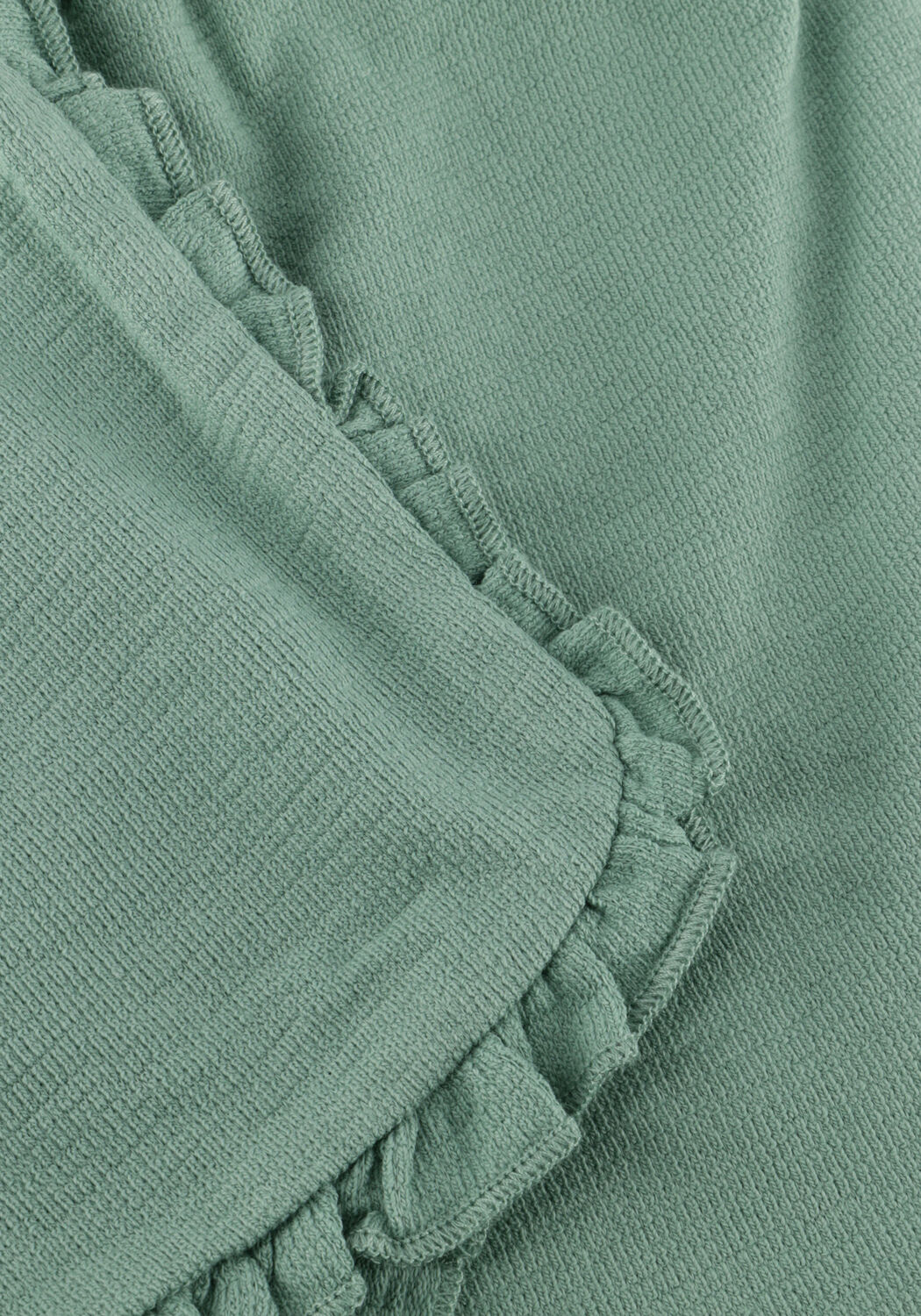 Groene YOUR WISHES Korte broek TEXTURED JERSEY RUFFLE SHORT - large