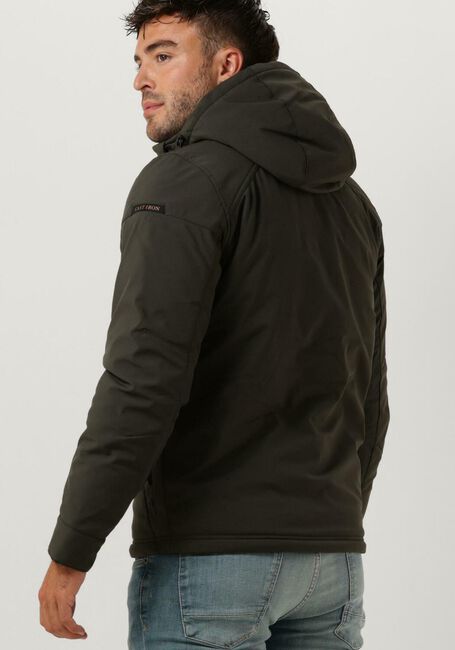 Beige CAST IRON Parka's HOODED JACKET SOFTSHELL SUPERBOLT - large