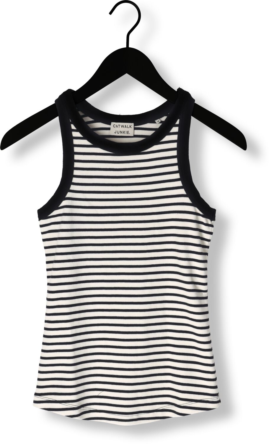 CATWALK JUNKIE Dames Tops & T-shirts Striped Ribbed Singlet Wit