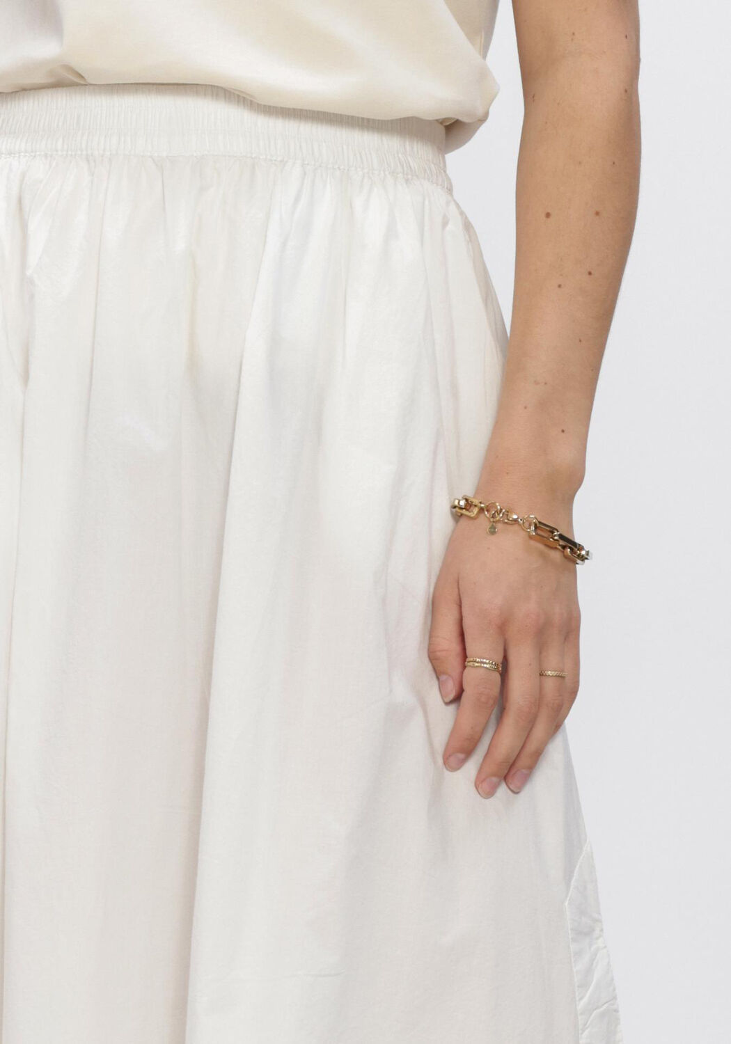 Witte ROUGE EDIT Rokken ROULINNE HW ANKLE SKIRT - large