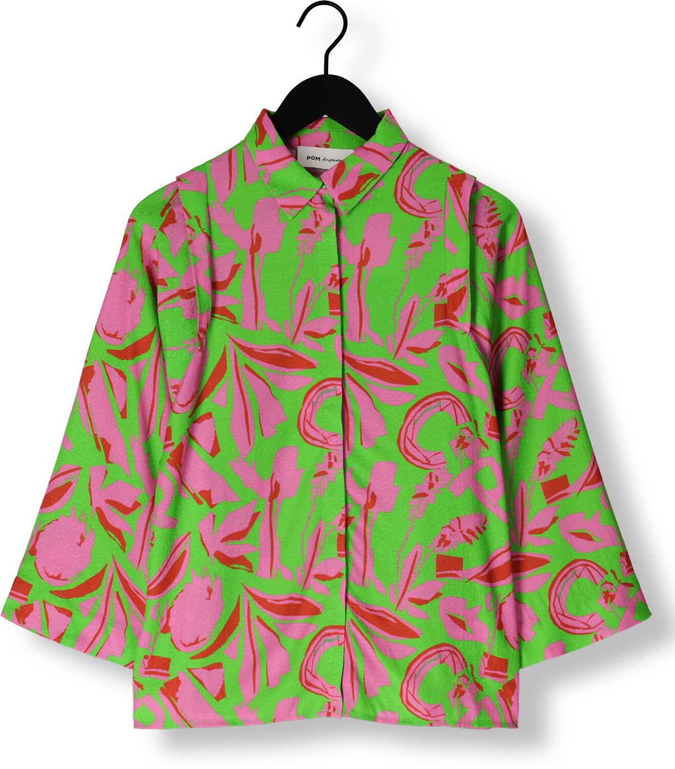 POM AMSTERDAM Dames Blouses Afrique Blouse Groen