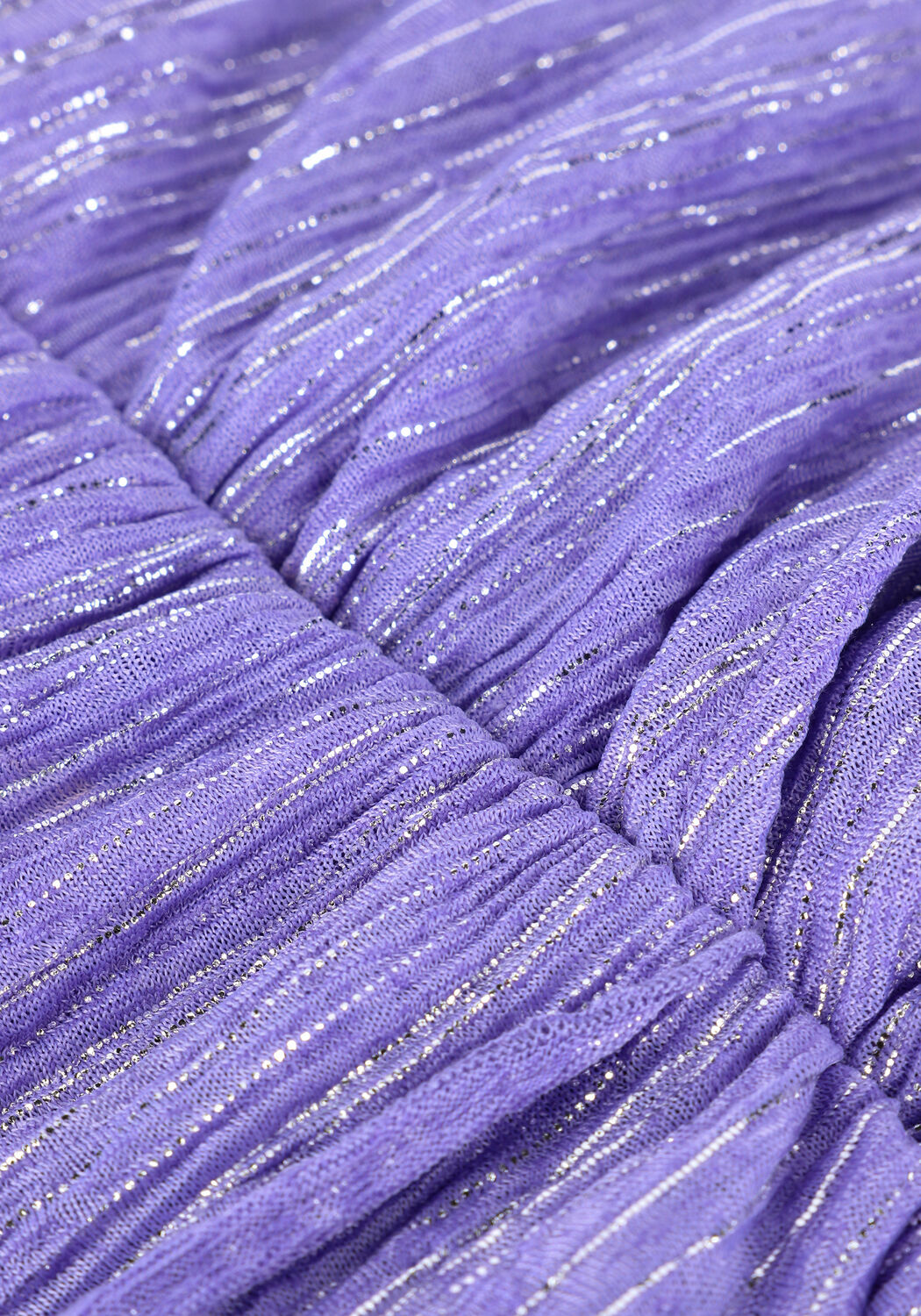 Lila ALIX THE LABEL Mini jurk KNITTED LUREX MESH DRESS - large