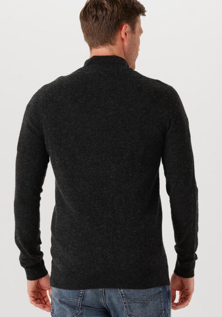 Donkergrijze LYLE & SCOTT Trui LAMBSWOOL BLEND QUARTER ZIP JUMPER - large