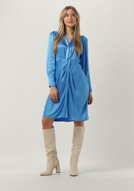 Blauwe CO'COUTURE Midi jurk HARVEY DRAPE DRESS - large