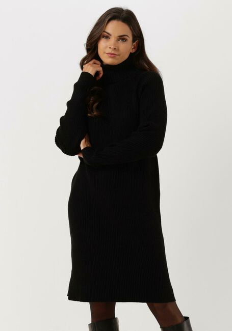 Zwarte MINUS Mini jurk AVA KNIT TURTLENECK DRESS - large