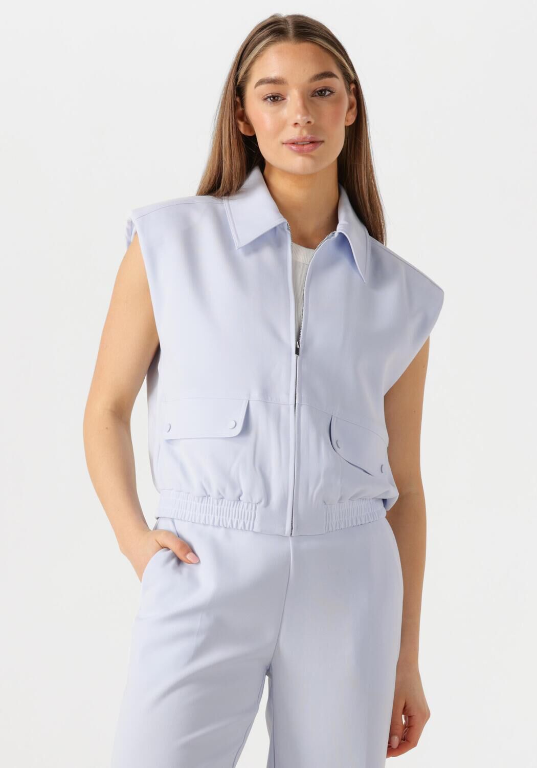 DANTE6 Dames Blazers Rowen Waistcoat Lichtblauw
